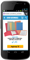 sito di commercio elettronico ottimizzato per smartphone