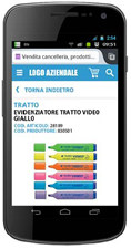 sito di e-commerce di cancelleria e prodotti per ufficio ottimizzato per smartphone e tablet